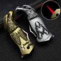 Eagle Head Green Flame Lighter with Knife – Windproof