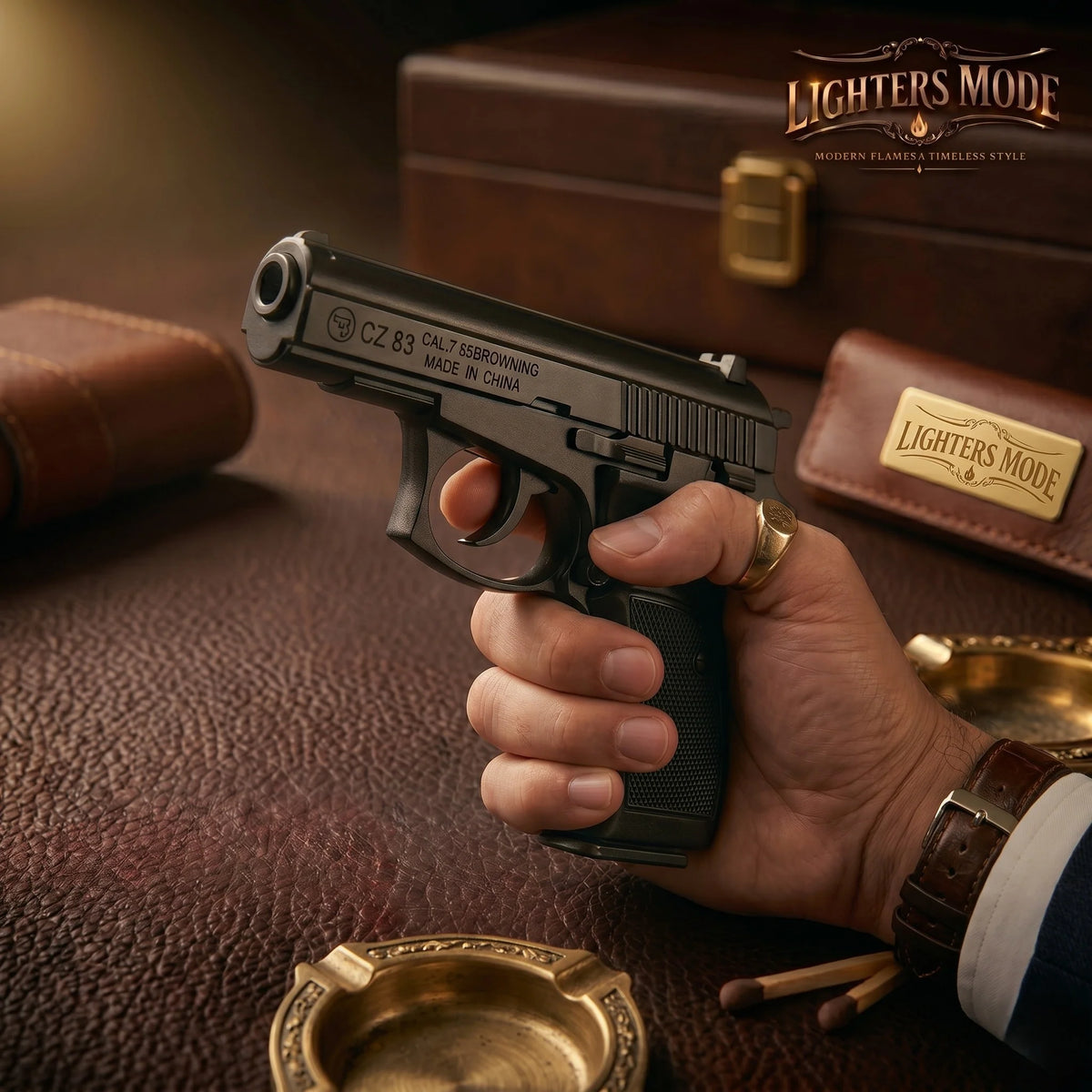 𝐏𝐫𝐞𝐦𝐢𝐮𝐦 𝐂𝐙 83 𝐓𝐚𝐜𝐭𝐢𝐜𝐚𝐥 𝐏𝐢𝐬𝐭𝐨𝐥 𝐋𝐢𝐠𝐡𝐭𝐞𝐫 - 𝐌𝐚𝐭𝐭𝐞 𝐁𝐥𝐚𝐜𝐤 𝐖𝐢𝐧𝐝𝐩𝐫𝐨𝐨𝐟 𝐌𝐞𝐭𝐚𝐥 𝐆𝐮𝐧