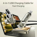 ⏰4-in-1 USB charging cable, fast charging, MAX. 60 W