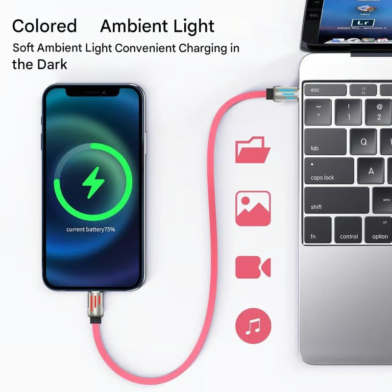 ⏰4-in-1 USB charging cable, fast charging, MAX. 60 W