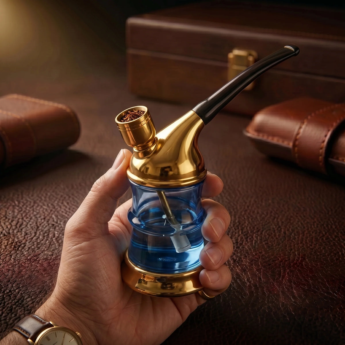 𝐏𝐫𝐞𝐦𝐢𝐮𝐦 𝐆𝐨𝐥𝐝 & 𝐁𝐥𝐮𝐞 𝐖𝐚𝐭𝐞𝐫 𝐏𝐢𝐩𝐞 - 𝐃𝐮𝐚𝐥-𝐔𝐬𝐞 𝐒𝐦𝐨𝐤𝐢𝐧𝐠 𝐒𝐞𝐭